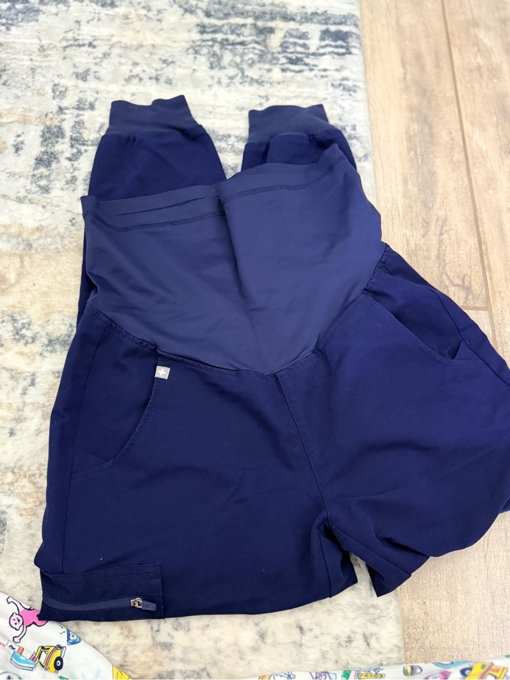 Figs Navy Blue Maternity Scrub Pants